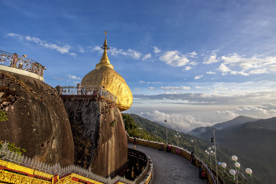 Landscape around Golden Rock in Myanmar