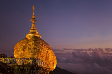 Night Landscape at Golden Rock. Myanmar.