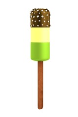 realistic 3d render of ice cream