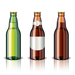 Beer bottle isolated on white