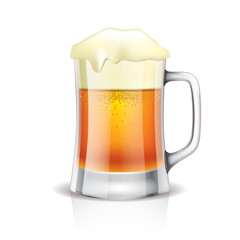 Beer mug isolated on white