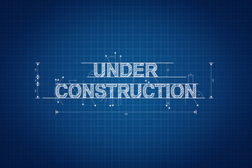 Under construction blueprint, technical drawing, scribble style - 60785118