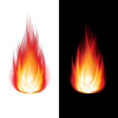 Fire black and white background vector