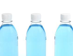 Bottles of water isolated on white background