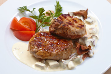 steak with sauce