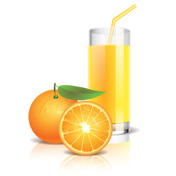 Orange juice vector illustration