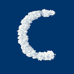 Clouds in shape of the letter C