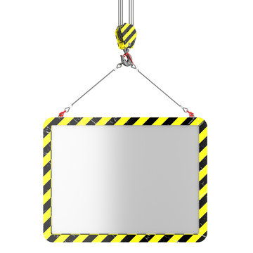 Crane Hook Lifting Of Placard