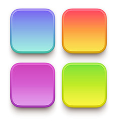 Apps icon templates pack for your design. Vector illustration