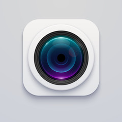 Camera or photo app icon. Vector illustration for your design