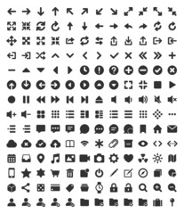 Naklejka na ściany i meble 168 Pixel perfect line icons pack for your design