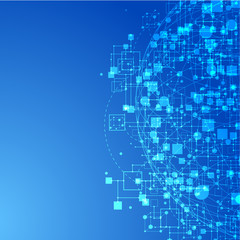 Blue technology background