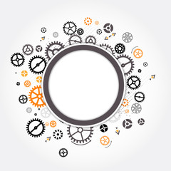 Abstract technology background. Cog wheel theme