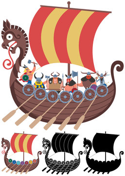 recommend clip art: Viking Ship on White