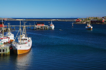 Naklejka premium Fishing boats