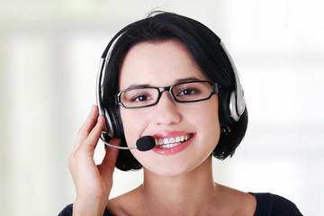 Fototapeta premium Attractive customer support representative