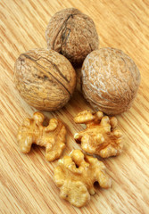 Walnuts on table