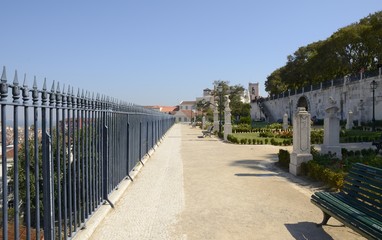 The Praca Alegria View Point in Lisbon, Portugal