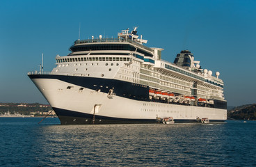 Cruise ship at sea port