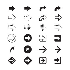 black and white arrows signs