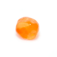 red caviar on a white background. macro