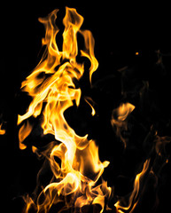 abstract flame fire on black background