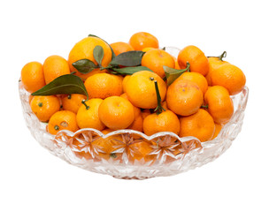 tangerine on white background