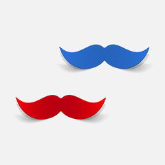 realistic design element: mustache
