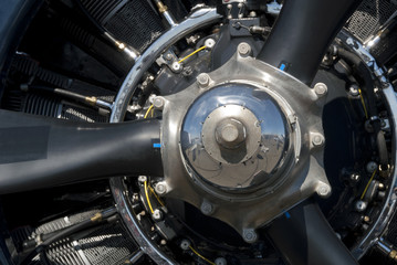 Closeup of Radial Aircraft Engine