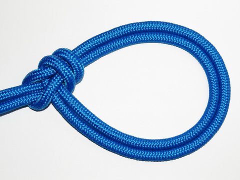 Bowline on a bight knot. Der Doppelter Bulin, doppelter Palstek