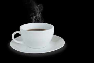 White coffee cup isolated with clipping path