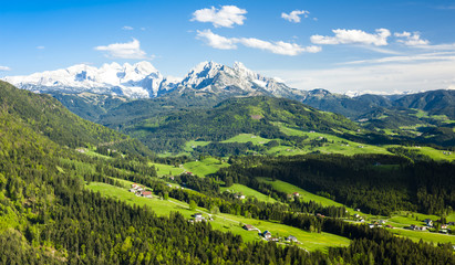 Obraz premium view to Dachstein from the west, Upper Austria-Styria, Austria