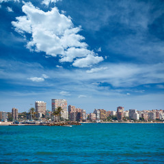 Obraz premium San Juan de Alicante view from Postiguet beach