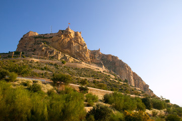 Alicante Santa Barbara Castle in Spain