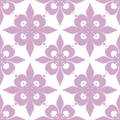 Seamless ornament texture pattern on white