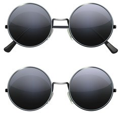 round black glasses - 60803703