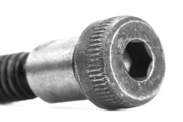 Extreme close up shot of Allen screw