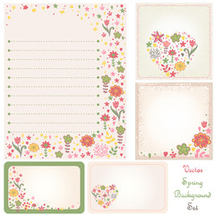 Spring background set
