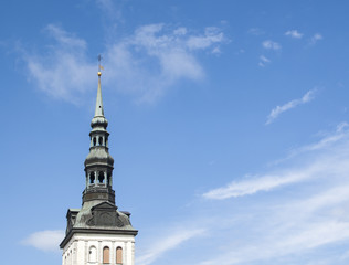 Fototapeta na wymiar St. Nicholas cathedral on blue sky