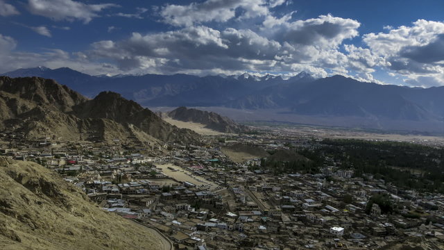 Leh city Ladakh time lapse
