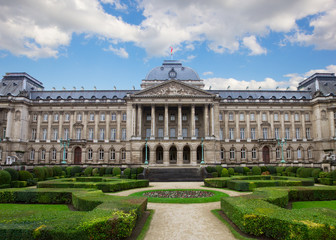 Fototapeta na wymiar Fasada Pałacu Królewskiego w Brukseli