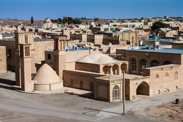 Fototapeta premium Panorama of desert town Naein in Iran