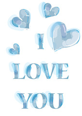 i love you karte schrift