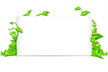 Vector EPS10 Isolated Eco text box