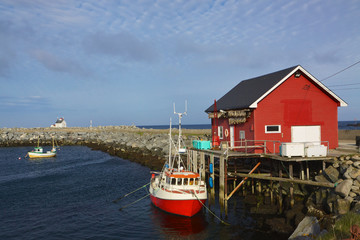 Fototapeta na wymiar Fishing port in Norway