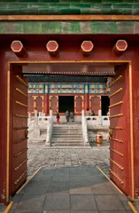 Foto op Canvas wooden gate in The Temple of Heaven (Altar of Heaven) in Beijing © Fotokon