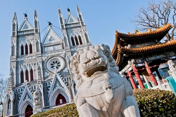 Fototapeten Katholische Erlöserkirche - Xishiku-Kirche oder Beitang, Peking © Fotokon