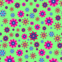 Fototapeta na wymiar Seamless flower pattern
