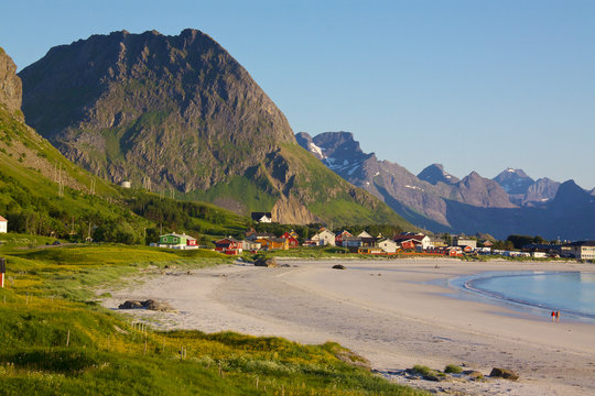 Sandy beach on Lofoten