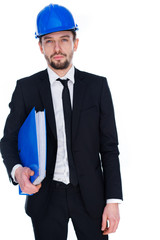 Contemplative young architect or engineer